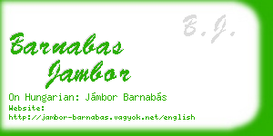 barnabas jambor business card