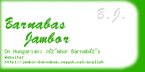 barnabas jambor business card